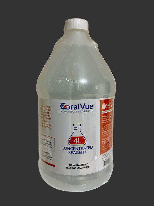 Bottle of CoralVue concentrated reagent on a white background